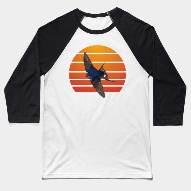 jz.birds Barn Swallow Bird Animal Art Baseball T-Shirt by jzbirds